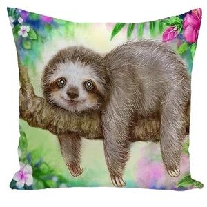 Sloth Lazy Morning Pillow Cover - NEW